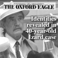 June 18, 1998 Old photo of a mustachioed man in a fedora with the headline 'Identities revealed in 40-year-old Izard case'